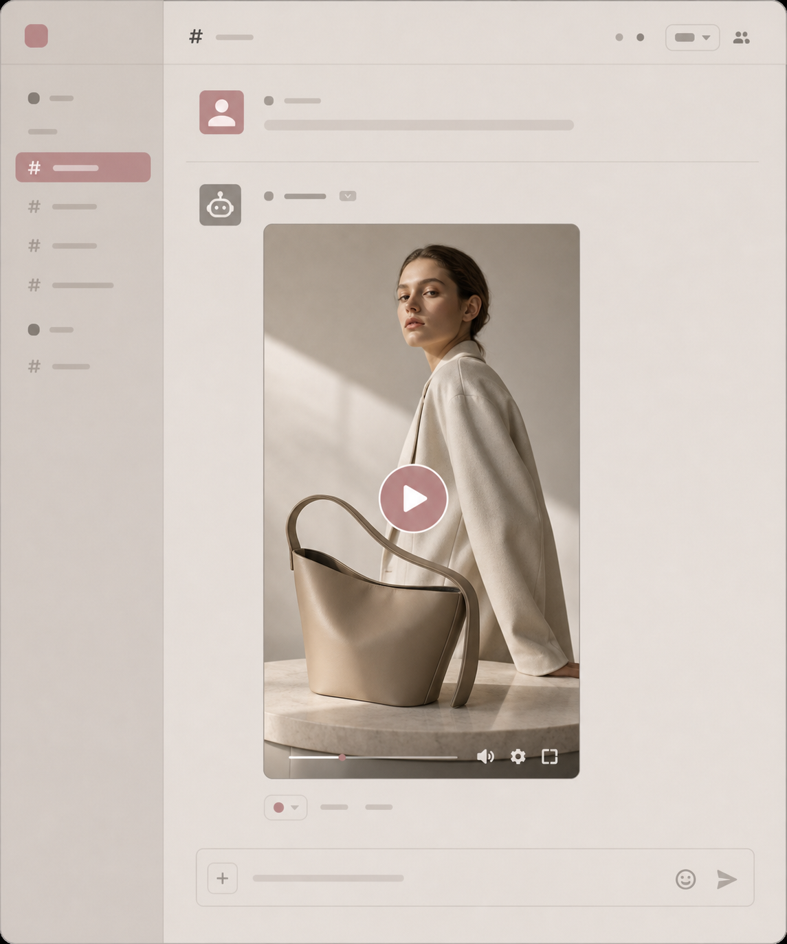 WhatsApp reply containing a generated cinematic video preview